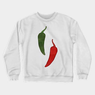 Pair of Chili Peppers Pattern Crewneck Sweatshirt